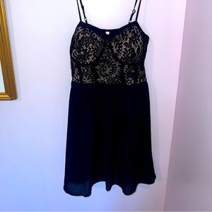 Party dress with nude lace